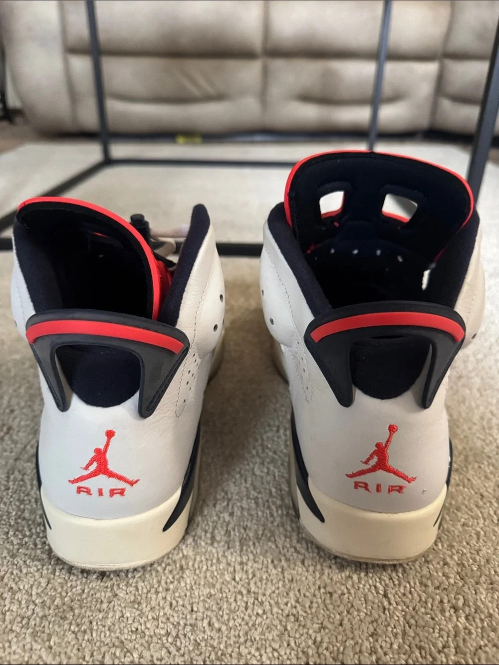 Jordan Men’s Sneakers in White, Gray and Red